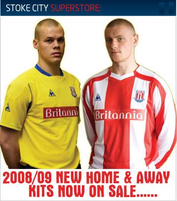 Stoke City Home & Away kit 08/09